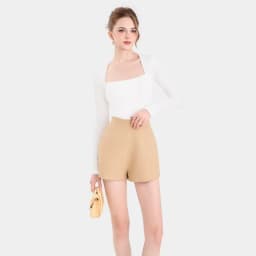 Thumbnail Quần Short MARC FASHION Linen Túi Xéo Nhấn Li Trước - CBST015424 1