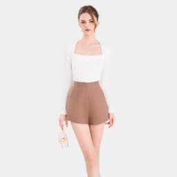Thumbnail Quần Short MARC FASHION Linen Túi Xéo Nhấn Li Trước - CBST015424 2