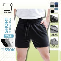 Thumbnail Quần short nam BAMI HOME vải nỉ chân cua phong cách thể thao thoáng mát, không xù vải QN082 1