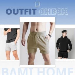 Thumbnail Quần short nam BAMI HOME vải nỉ chân cua phong cách thể thao thoáng mát, không xù vải QN082 3
