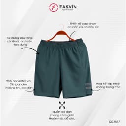 Thumbnail Quần short nam Fasvin Q23567.HN vải dù gió mềm mát co giãn thoải mái tiện dụng chất đẹp hàng nhà máy 2
