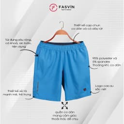 Thumbnail Quần short nam FASVIN thể thao vải gió, thoải mái, chuẩn phom, siêu nhẹ Q21450.HN 2