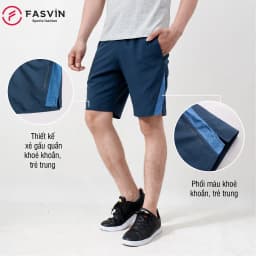 Thumbnail Quần short nam FASVIN thể thao vải gió, thoải mái, chuẩn phom, siêu nhẹ Q22508.HN 2