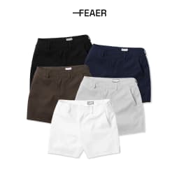 Thumbnail Quần short nam Fundamental vải kaki cá sấu lục giác, dây rút ẩn, co giãn nhẹ, thấm hút tốt, form trên gối tôn dáng-FEAER 2
