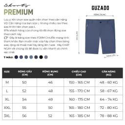 Thumbnail Quần Short Nam Guzado Form Kaki Vải Gió Thiết Kế Cạp Cúc Lịch Sự,Màu Sắc Basic GSR15. 3
