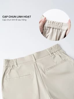 Thumbnail Quần short nam JBAGY vải kaki cotton, ống lửng ngắn vải Kaki co giãn 2 chiều - JN2401 3