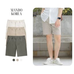 Thumbnail Quần Short Nam MANDO Chất Vải Kaki Mềm Mại Nhiều Màu Kiểu Dáng Basic Hàn Quốc Thời Trang Nam MANDO SHR004 1