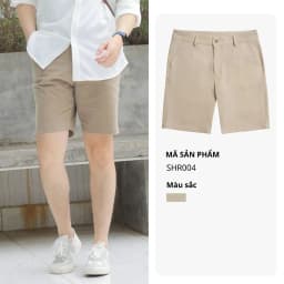 Thumbnail Quần Short Nam MANDO Chất Vải Kaki Mềm Mại Nhiều Màu Kiểu Dáng Basic Hàn Quốc Thời Trang Nam MANDO SHR004 3