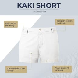 Thumbnail Quần short nam ngắn POLOMANOR vải kaki xuất xịn, lưng đai thun, co giãn 2 chiều, chuẩn form 4
