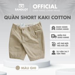Thumbnail Quần Short Nam SANDLOT Thời Trang Basic Cao Cấp, Chất Vải Kaki Dày Dặn, Mềm Mịn, Thấm Hút Mồ Hôi QS01 1