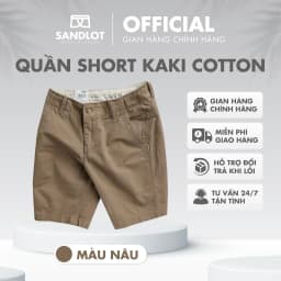 Thumbnail Quần Short Nam SANDLOT Thời Trang Basic Cao Cấp, Chất Vải Kaki Dày Dặn, Mềm Mịn, Thấm Hút Mồ Hôi QS01 2