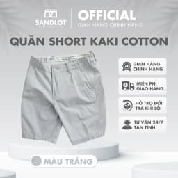 Thumbnail Quần Short Nam SANDLOT Thời Trang Basic Cao Cấp, Chất Vải Kaki Dày Dặn, Mềm Mịn, Thấm Hút Mồ Hôi QS01 3
