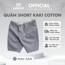 Thumbnail Quần Short Nam SANDLOT Thời Trang Basic Cao Cấp, Chất Vải Kaki Dày Dặn, Mềm Mịn, Thấm Hút Mồ Hôi QS01 4