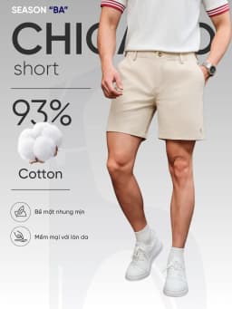 Thumbnail Quần short nam SEASON "BA" vải kaki nhung xuất xịn, co giãn 4 chiều, chuẩn form - HUSSIO 2