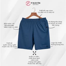Thumbnail Quần Short Nam Thun Lạnh Cao Cấp FASVIN HL22497.HN Hàng Nhà Máy Chất Lượng Đặc Biệt 2