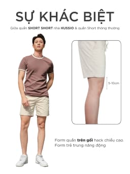 Thumbnail Quần Short nam vải Kaki nhung cao cấp, trẻ trung, lịch lãm, chuẩn form - HUSSIO 2