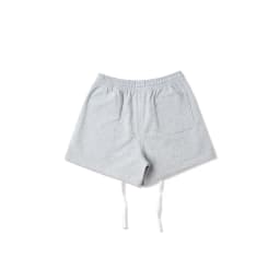 Thumbnail Quần Short Nỉ DAPPERANDMORE Embroidered Logo Thêu Logo 100% Cotton 450GSM  - Grey 2