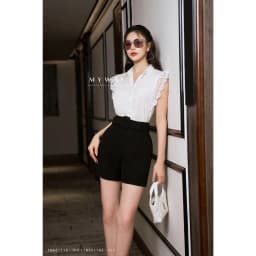 Thumbnail Quần Short Nữ MY WAY Phối Đai Sang Trọng 1MS01162 2
