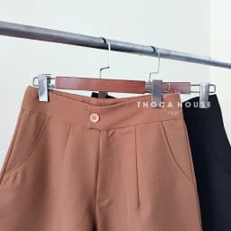 Thumbnail Quần short tây nữ màu trơn đen, nâu THOCA HOUSE phối mọi trang phục công sở, đi chơi 2