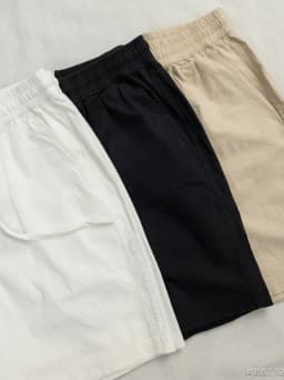 Thumbnail Quần short đũi trơn ngắn DNST 325, form suông, chất linen 1