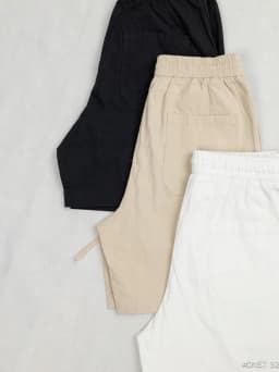 Thumbnail Quần short đũi trơn ngắn DNST 325, form suông, chất linen 3