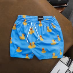 Thumbnail Quần Shorts Biển Nam Chất Liệu Chéo Thái Mát Mẻ FAPAS Currant 2