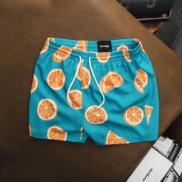 Thumbnail Quần Shorts Biển Nam Chất Liệu Chéo Thái Mát Mẻ FAPAS Currant 3