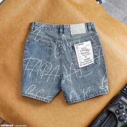 Thumbnail Quần Shorts Nam Any Chất Jean Form Relaxed Fit Dài Trên Gối Chính Hãng Fapas 1