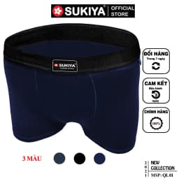 Thumbnail Quần Sịp Đùi Boxer Nam Combo 3 màu SUKIYA chất mềm mịn cao cấp Hàng Hiệu QL01 4