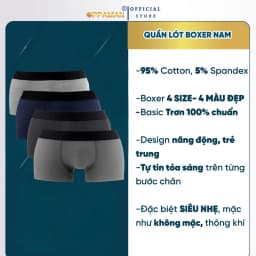 Thumbnail Quần sịp đùi nam quần lót nam boxer quần lót boxer nam sịp đùi nam cao cấp Trunk Cotton OX2 OPPAMAN 1