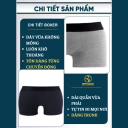 Thumbnail Quần sịp đùi nam quần lót nam boxer quần lót boxer nam sịp đùi nam cao cấp Trunk Cotton OX2 OPPAMAN 4