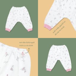 Thumbnail Quần Sơ Sinh Dài Rã Đáy Bo MIOMIO - Cho Bé Trai, Bé Gái (Từ 0-24 tháng), Vải Cotton 2