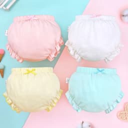 Thumbnail Quần tã Lucky Big Cat thiết kế dễ thương chất liệu cotton đính nơ dành cho bé 0-3 tuổi 1