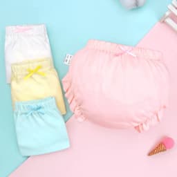 Thumbnail Quần tã Lucky Big Cat thiết kế dễ thương chất liệu cotton đính nơ dành cho bé 0-3 tuổi 2