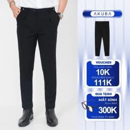 Thumbnail Quần tây âu công sở AKUBA, nút gài điều chỉnh, chất vải chống nhăn, form slimfit | 01K0766 1