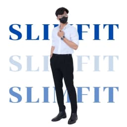 Thumbnail Quần tây âu công sở AKUBA, nút gài điều chỉnh, chất vải chống nhăn, form slimfit | 01K0766 4