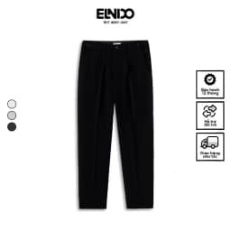 Thumbnail Quần tây âu Sidetab ống rộng cạp điều chỉnh phong cách Hàn Quốc ELNIDO 3