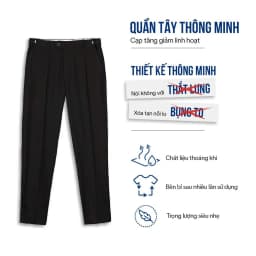Thumbnail Quần tây âu Sidetab ống rộng cạp điều chỉnh phong cách Hàn Quốc ELNIDO 4