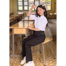 Thumbnail Quần tây bé gái màu đen đi học cao cấp đồng phục học sinh nữ 4