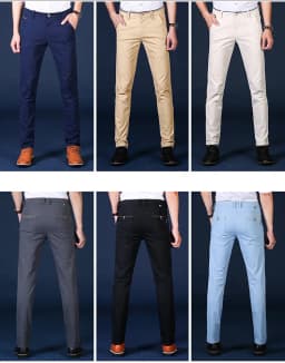 Thumbnail Quần tây BEFOYI dáng ôm công sở vải mỏng nhẹ phong cách Hàn Quốc cho nam 4