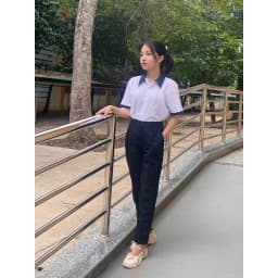 Thumbnail Quần tây học sinh nữ màu xanh đen- màu đen ống xuông vừa thời trang Jadiny 4
