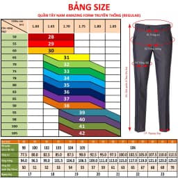 Thumbnail Quần tây nam Amazing, big size tới 100kg, họa tiết vân chìm, màu xám, không ly, form dáng chuẩn 2
