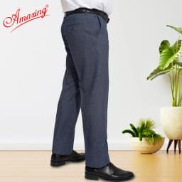 Thumbnail Quần tây nam Amazing, big size tới 100kg, họa tiết vân chìm, màu xám, không ly, form dáng chuẩn 3