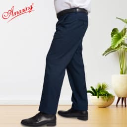 Thumbnail Quần tây nam Amazing, big size tới 100kg, họa tiết vân chìm, màu xám, không ly, form dáng chuẩn 4