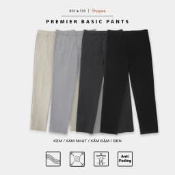 Thumbnail Quần tây nam basic 075 chất cotton thoáng mát, quần âu nam cao cấp trơn co giãn 4 chiều đứng form nam tính thanh lịch 3