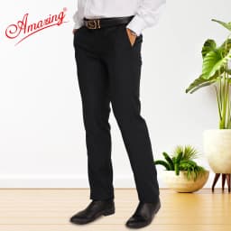 Thumbnail Quần tây nam cao cấp Amazing màu đen và xanh đen, form truyền thống công sở, không ly, ống đứng 1