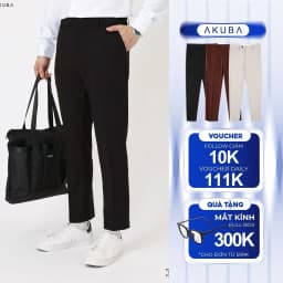 Thumbnail Quần Tây Nam Công Sở Hàn Quốc AKUBA Cao Cấp Slimfit Dáng Suông Cotton Dày Dặn Đi Học | 01K3008 1