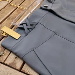 Thumbnail Quần tây nam màu ghi xám ống suông SIMTU điểm nhấn phối rã, cách điệu đai đĩa quần thời trang | QT006 4