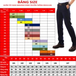 Thumbnail Quần tây nam màu xanh Amazing, ống đứng, không ly, đồng phục học sinh, đồng phục công sở 2