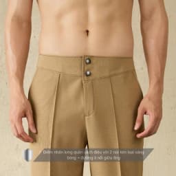 Thumbnail Quần tây nam ống suôn màu nâu vàng SIMTU, chất liệu kaki mịn cao cấp, dày dặn & đàn hồi tốt | QT013 2